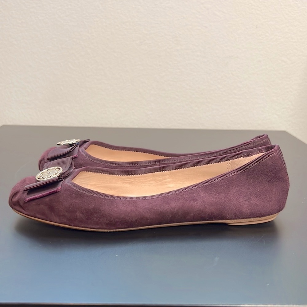 Kate Spade suede ballet flats with bow size 8